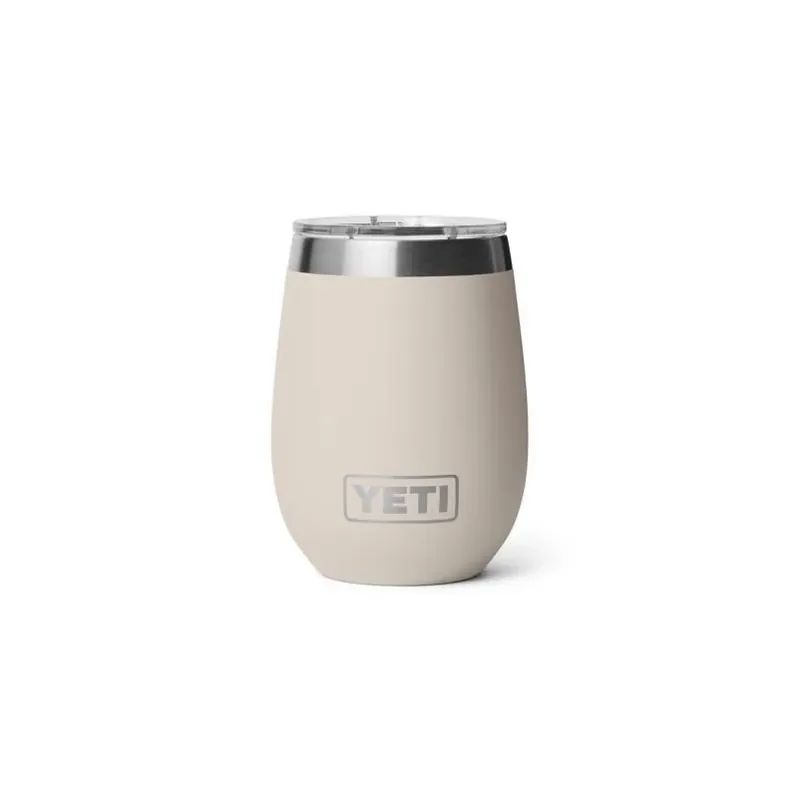 YETI Rambler 10 oz Ceramic‑Lined Wine Tumbler – Cape Taupe With MagSlider Lid, BPA‑Free Stainless Steel