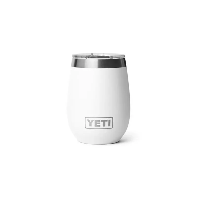 YETI Rambler 10 oz White Ceramic‑Lined Wine Tumbler With MagSlider Lid – BPA‑Free Stainless Steel