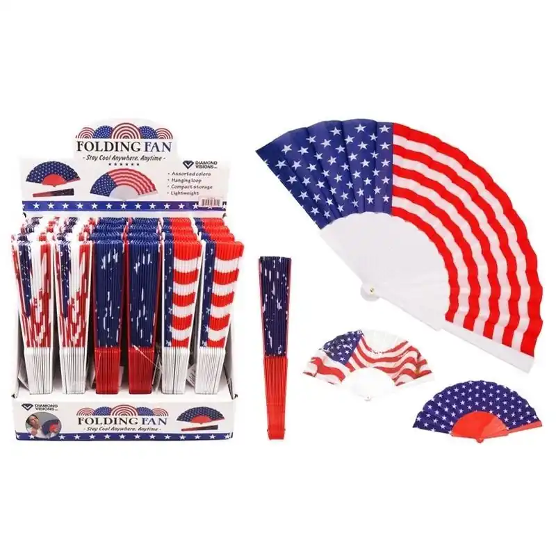 Diamond Visions Elegant Folding Hand Fan – Portable Summer Breeze