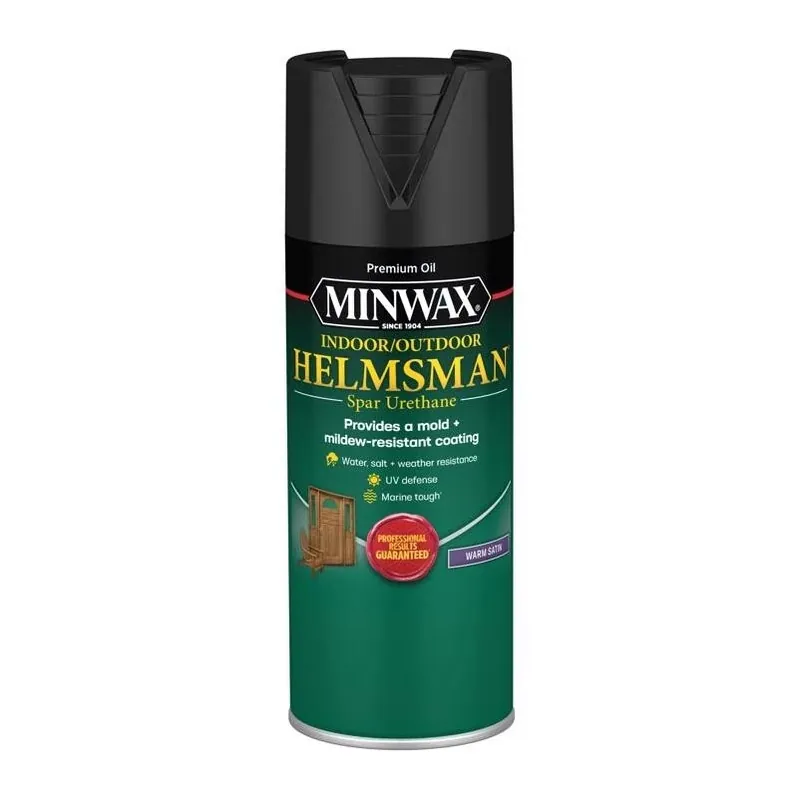Minwax Helmsman Warm Satin Clear Spar Urethane – 11 oz Solvent‑Based Protective Finish