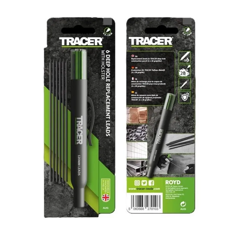 TRACER Graphite 4.75" Holster Lead Set – 6 Assorted Pieces