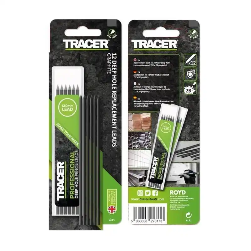 Tracer 8‑Inch Black Replacement Leads – 12‑Pack