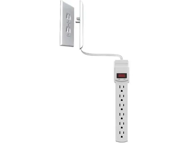 Ultra-thin 6-outlet Surge Protector Power Strip With Cord Management Kit, 6-foot