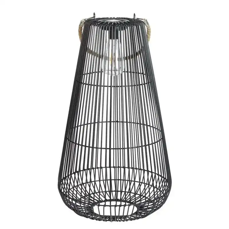 Exhart 21.5‑Inch Black Plastic Outdoor Lantern