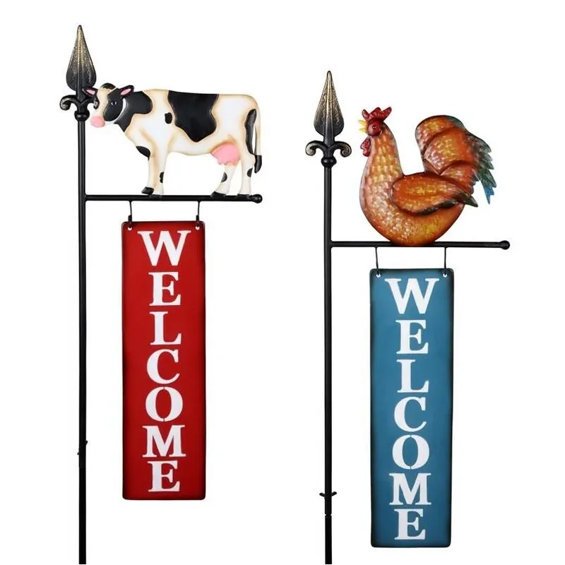 Exhart 48‑Inch Assorted Metal Outdoor Garden Stake – Durable Yard Decoration
