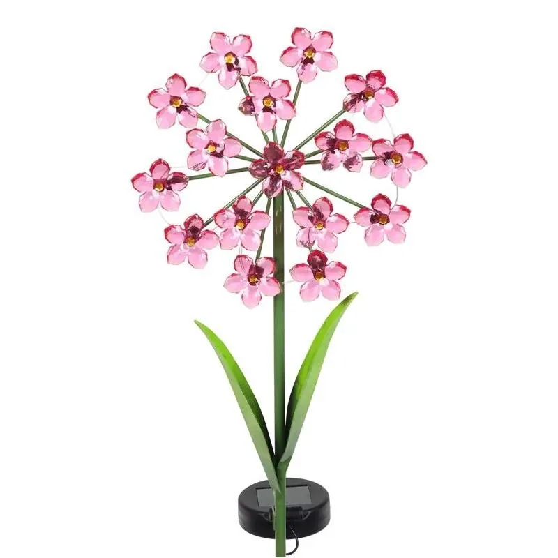 Exhart 31‑Inch Pink Acrylic & Metal Garden Stake – Decorative Outdoor Flower Pole