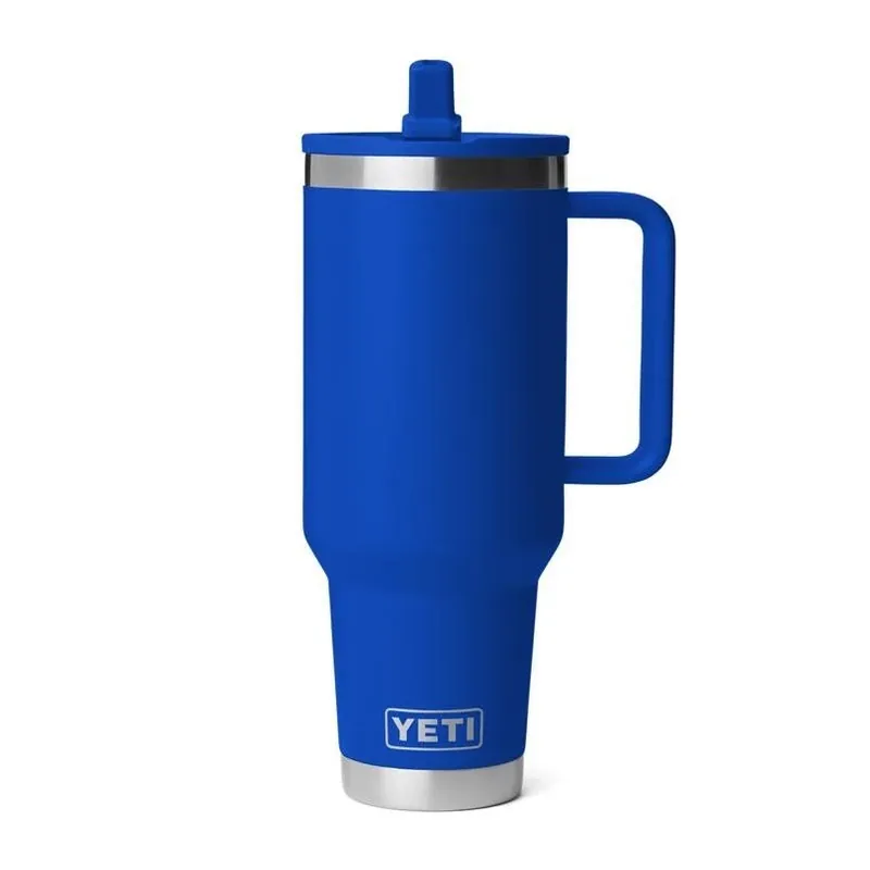 YETI Rambler 40‑Ounce Royal‑Blue Insulated Travel Mug With Straw Lid