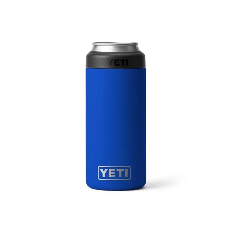 Royal Blue 12‑oz Yeti Rambler Slim Can Sleeve – BPA‑Free Stainless Steel Insulator