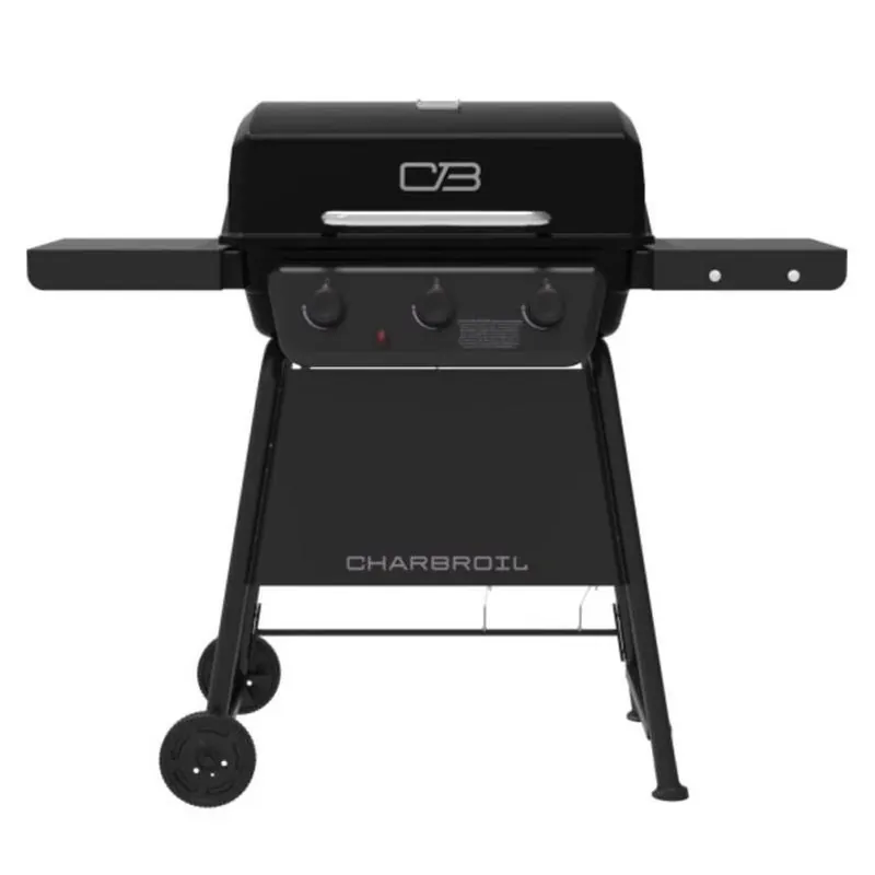 Char‑Broil 3‑Burner Propane Grill – Black Stainless‑Steel Outdoor Cooker