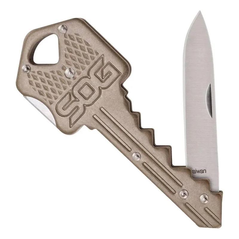 Key Knife - Brass Model Key102-cp Compact Utility Tool