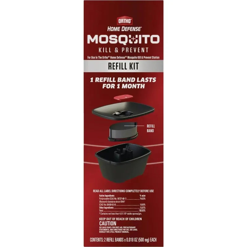 Ortho Home Defense Mosquito Kill & Prevent Refill Bands – 2 Pack, 4,300 sq ft Coverage