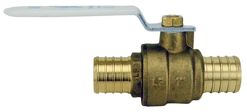 1 In. Brass Pex Barb Ball Valve For Potable Water And Hydronic Heating Systems