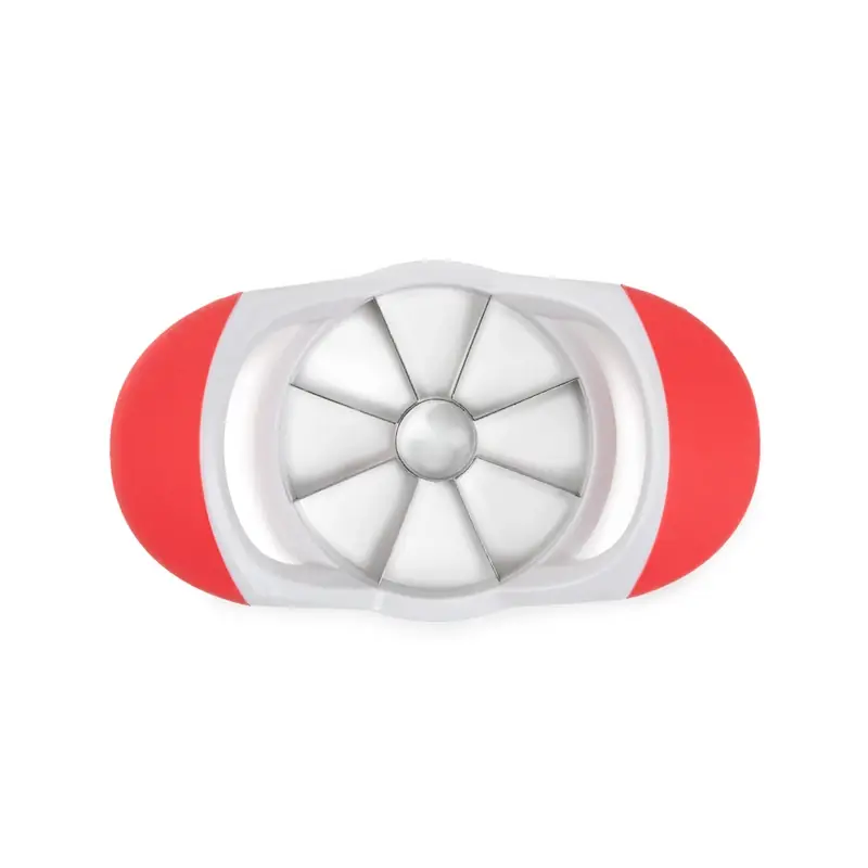 Core Kitchen Stainless Steel Apple Slicer With Ergonomic Handle, Red/white