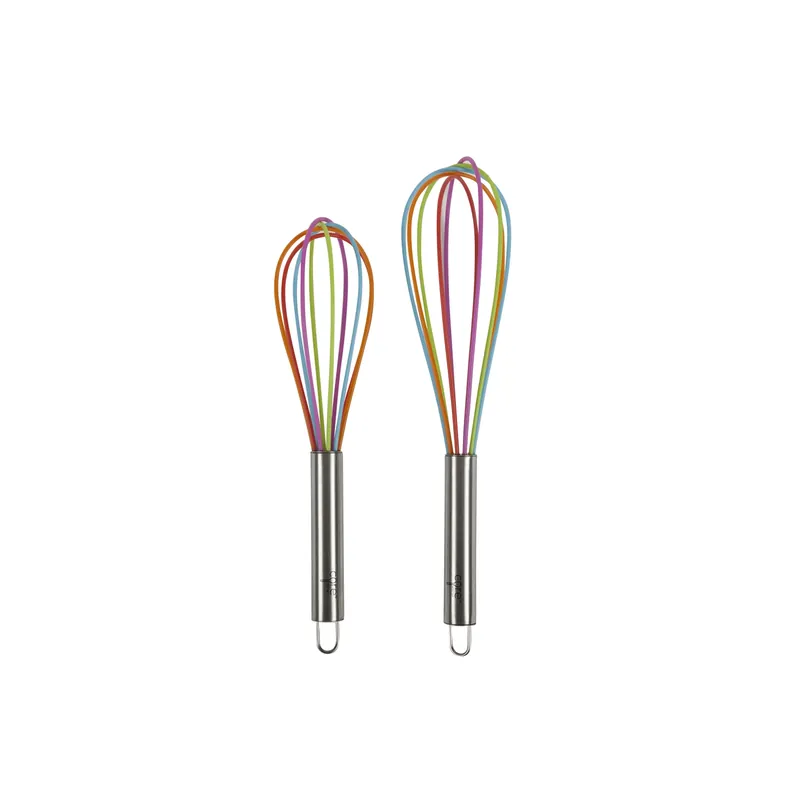Core Kitchen Multi-Colored Silicone/Stainless Steel Whisk Set
