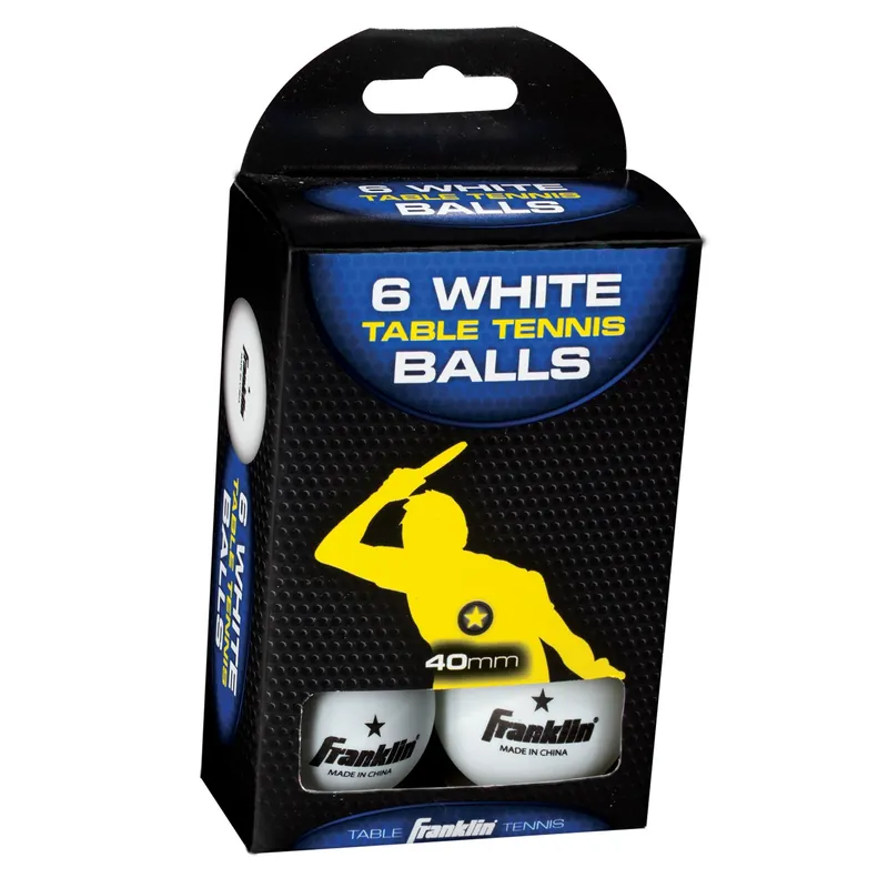 Franklin Table Tennis Balls White 6 Pc