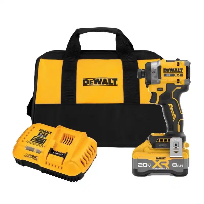 Dewalt 20v Max Xr 1/4 In Cordless Brushless 3-speed Impact Driver Kit With Battery & Charger