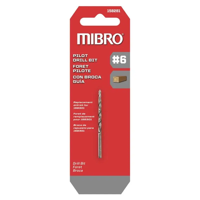 Richelieu Mibro 6 X 2.5 In. L Steel Screw Pilot Pilot Drill Bit Straight Shank 1 Pk