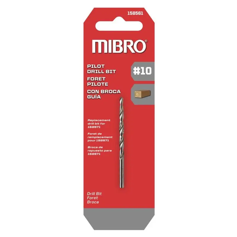 Richelieu Mibro 10 X 3.125 In. L Steel Screw Pilot Pilot Drill Bit Straight Shank 1 Pk