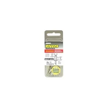 Surebonder 3/16 In. D X 1/4 In. Steel Blind Rivets Silver 15 Pc