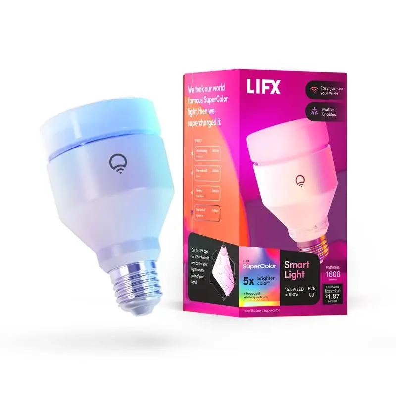 LIFX Smart Home A21 E26 (Medium) Smart-Enabled LED Bulb White 100 Watt Equivalence 1 Pk