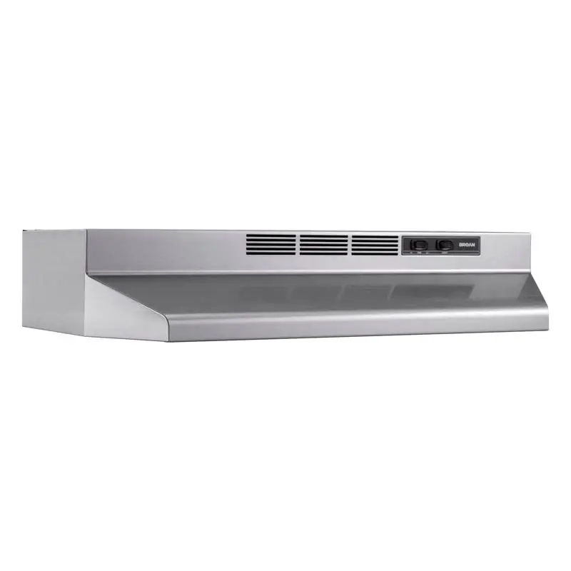Broan 24 Inch Silver Steel Range Hood, Ada Compliant, Model 4124sf