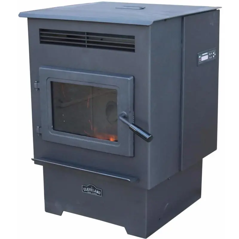 Cleveland Iron Works Epa Certified 2200 Sq Ft Wood Pellet Stove With 60 Lb Hopper