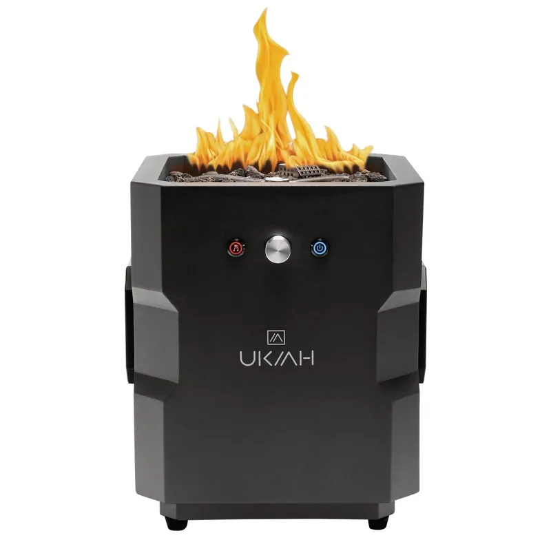 Tailgater Ii 17 In. Black Square Gas Fire Pit With Beat To Music Technology