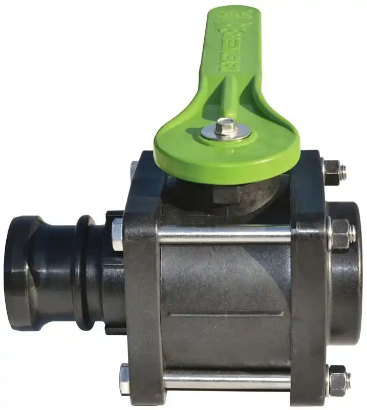 Vf204fp Polypropylene Ball Valve, 2 X 2 In, Female Npt X Male, 125 Psi