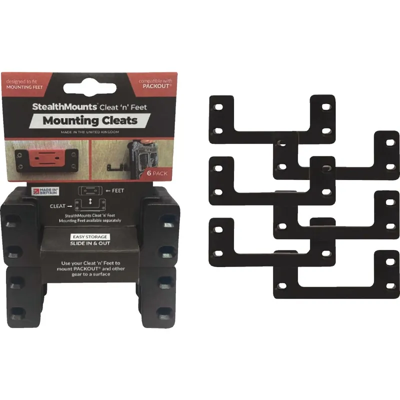StealthMounts Mounting Cleats Compatible With Milwaukee Packout; Black ABS Packout Holder 6 Pk