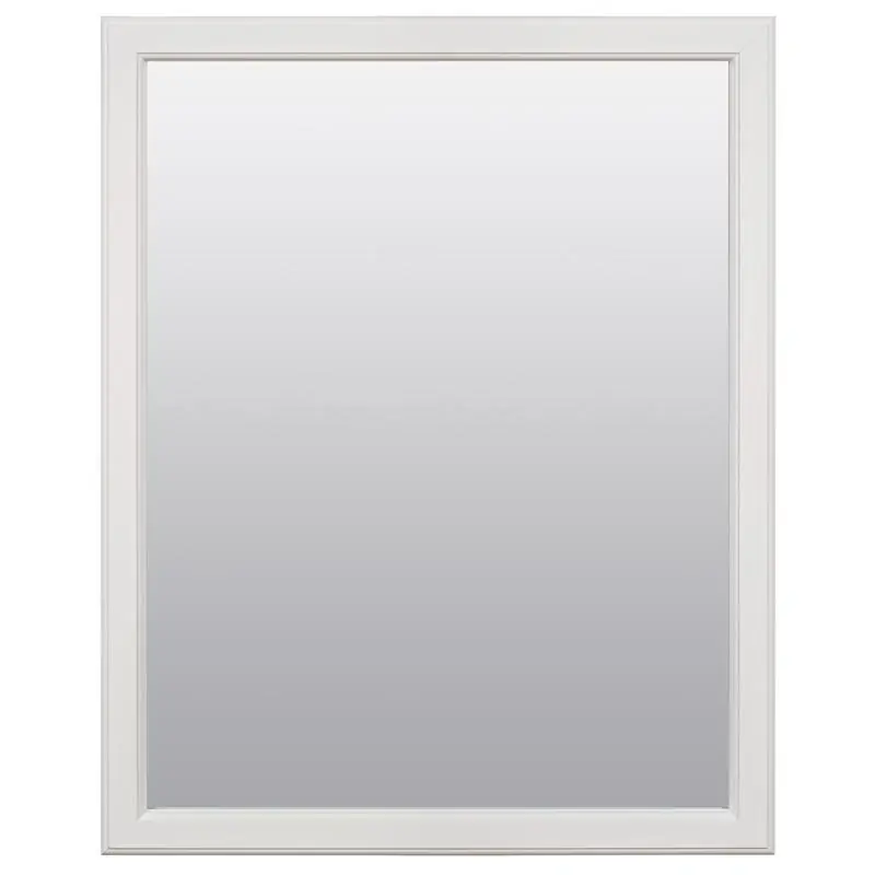 Zenna Home 25 In. H X 20 In. W Matte White Bathroom Mirror