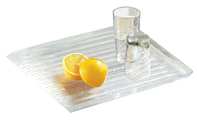 IDesign Forma 12 In. L X 14 In. W X 1 In. H Clear Plastic Drain Board