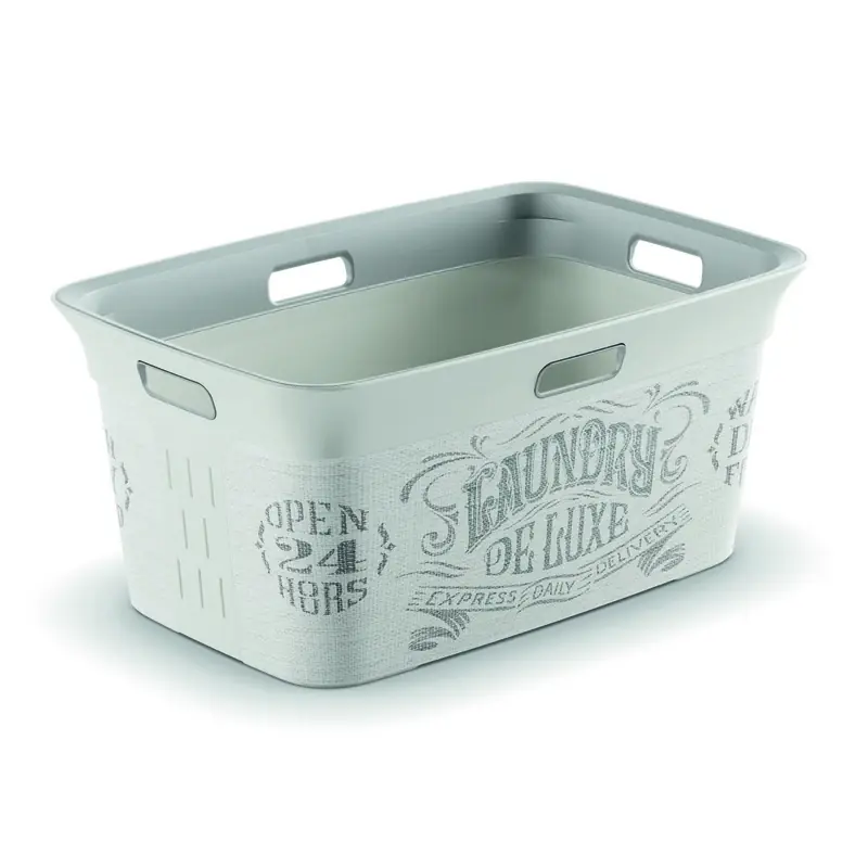 KIS Gray Plastic Laundry Basket