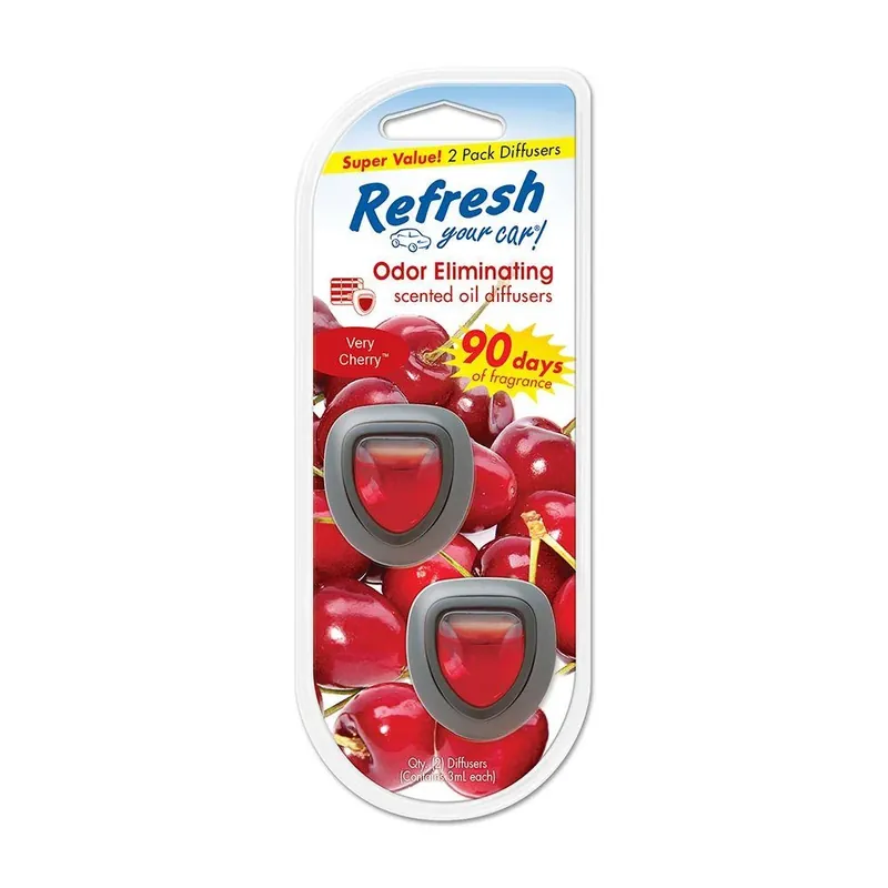 Refresh Your Car! Very Cherry Scent Car Vent Clip 0.7 Oz Liquid