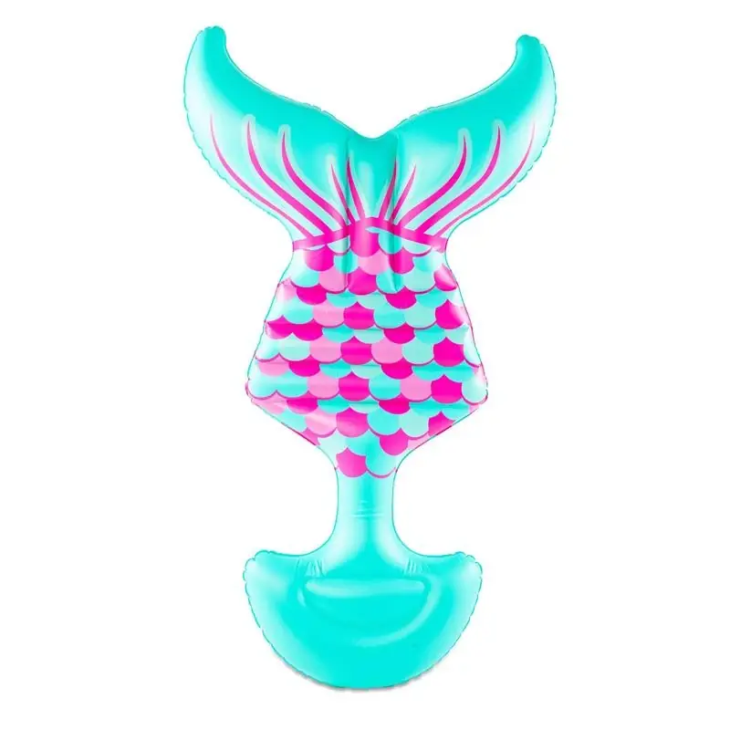 Bigmouth Blue/pink Pvc Vinyl Inflatable Mermaid Tail Saddle Seat Pool Float