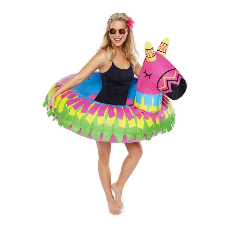Bigmouth Multicolored Pvc Vinyl Inflatable Donkey Pinata Pool Float For Ages 8+