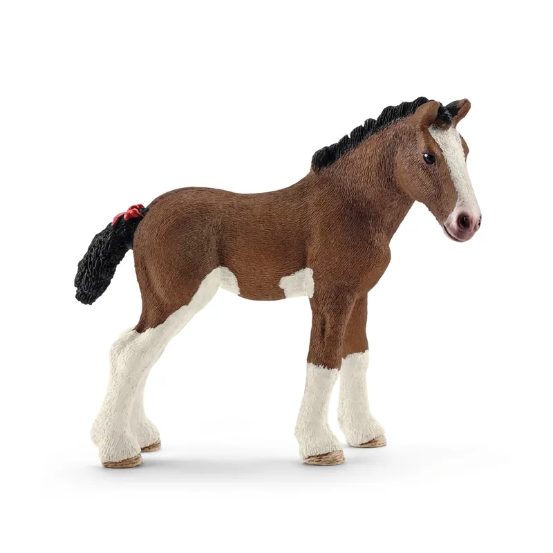 Clydesdale Foal Toy - Realistic Plastic Model For Ages 3 And Up