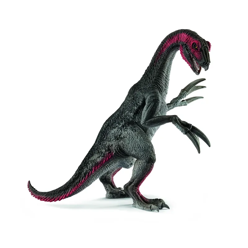 Therizinosaurus Dinosaur Toy - Realistic Plastic Model In Black And Red