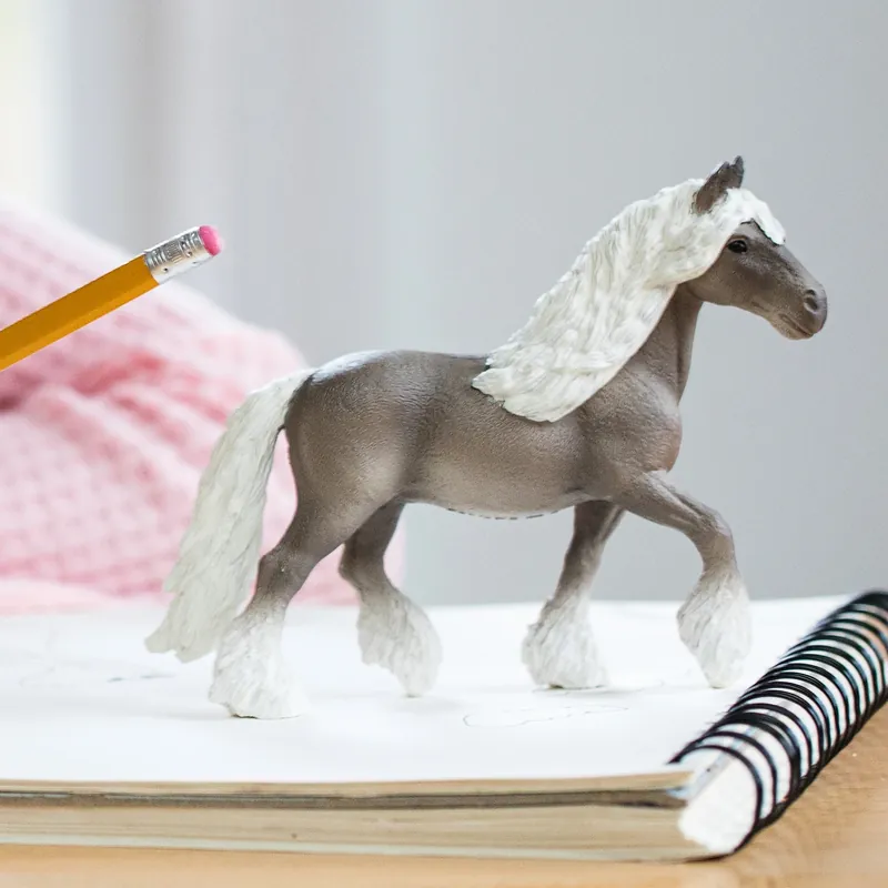 Schleich Farm World Dapple Mare Toy Gray/White