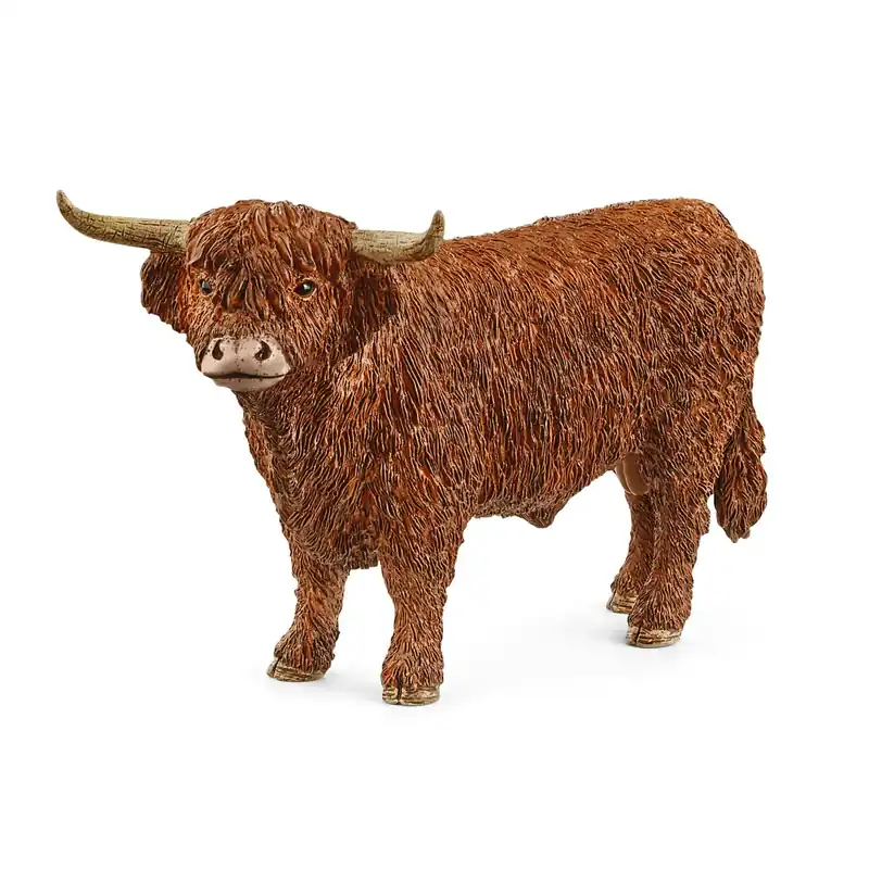 Schleich Farm World Highland Bull Toy Brown