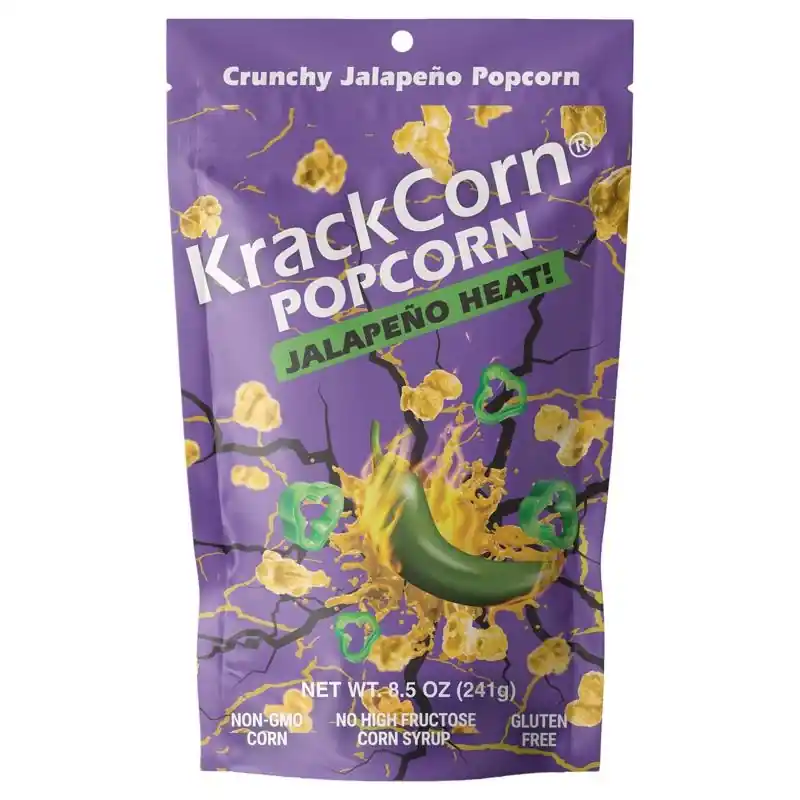 Krackcorn Jalapeno Heat Popcorn 8.5 Oz Bagged