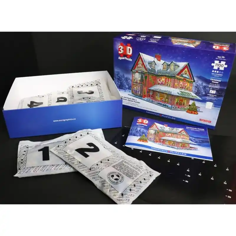 Eurographics Christmas House 3D Jigsaw Puzzle Multicolored 1100 Pc