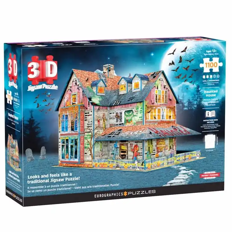Eurographics Halloween Haunted House 3D Jigsaw Puzzle Multicolored 1100 Pc