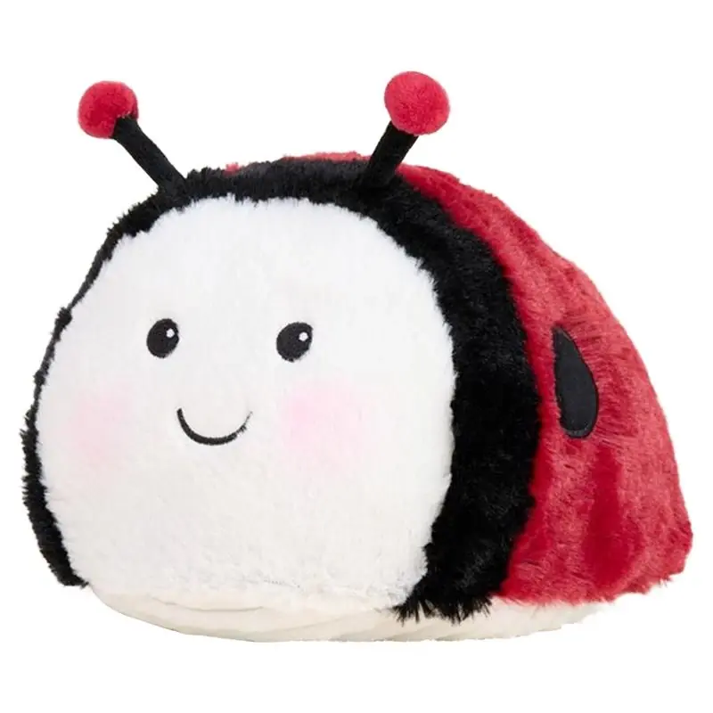 Warmies Lady Bug Plush Stuffed Animal Multicolored 8.5 X 7.5 X 4.5 Inches