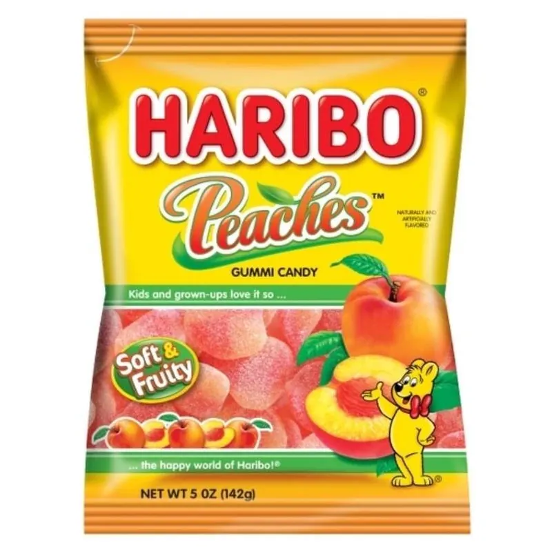 Haribo Peaches Gummi Candy 5 Oz