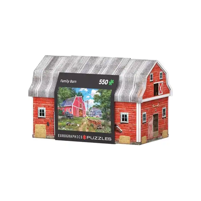 Eurographics Family Farm Tin Jigsaw Puzzle Multicolored 550 Pc