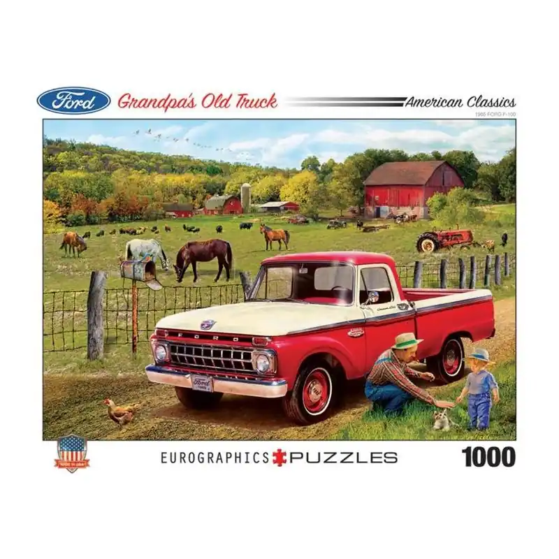 Eurographics 1000‑Piece Multicolor Grandpa’s Vintage Truck Jigsaw Puzzle