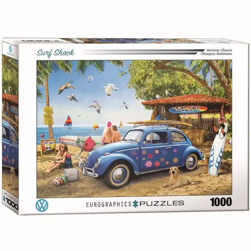 Eurographics VW Surf Shack Puzzles Multicolored 1000 Pc