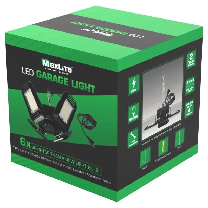 MaxLite 5400‑Lumen Corded Hanging Hook LED Utility Light