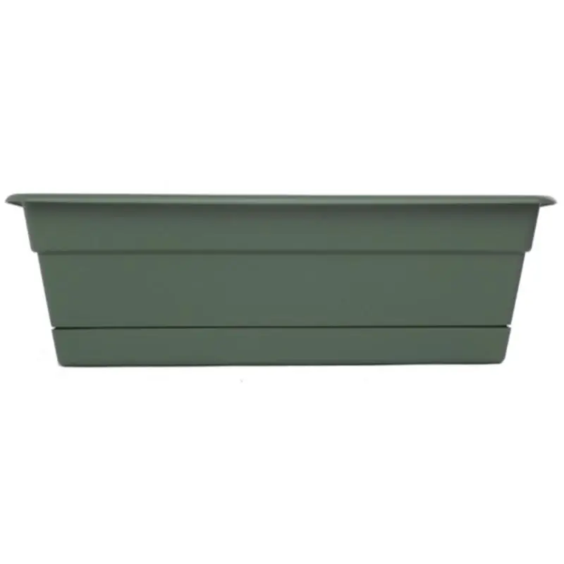 Bloem Dura Cotta 24 In. Plastic Window Box With Saucer, Basil
