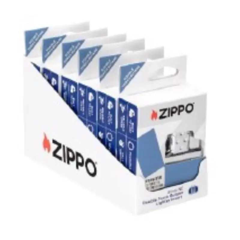 Zippo Silver Double Torch Butane Lighter Insert, Refillable, Adjustable Flame